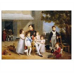 Postcard "Napoleon and his nephews and nieces"