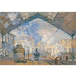 Carte postale Monet - La gare Saint-Lazare