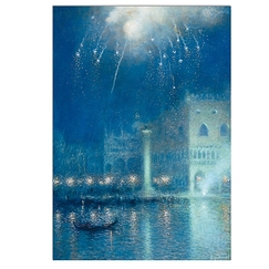 Carte postale "Feu d'artifice à Venise"