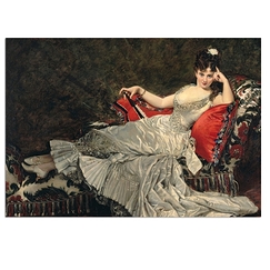 Postcard Carolus-Duran - Portrait of Mademoiselle de Lancey