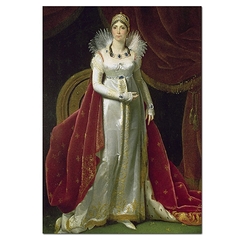 Postcard Riesener - Portrait of Empress Josephine in Court Dress and Cherusque