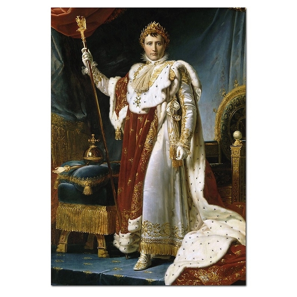 Postcard Gérard - Portrait of Napoleon in Coronation Robes