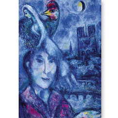 Postcard Chagall - The Painter Angel