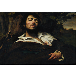 Postcard Courbet - The Wounded Man