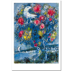Postcard Chagall - The Baie des Anges or The Flowers