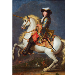 Postcard "Portrait équestre de Louis XIV"