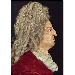 Postcard "Portrait en cire de Louis XIV à soixante-huit ans"