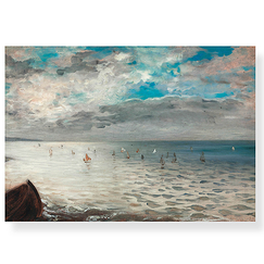 Carte postale "Delacroix - Mer à Dieppe"