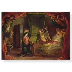 Postcard Delacroix - Annunciation