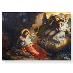 Postcard Delacroix - Christ in the Garden of Olives