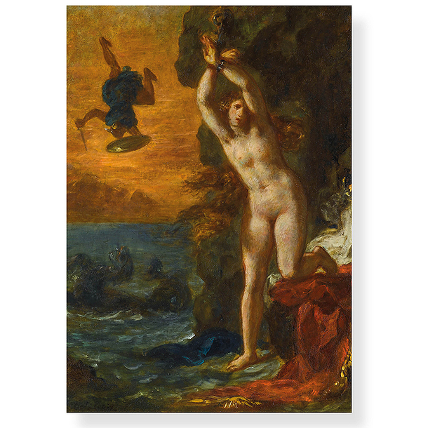 Postcard Delacroix - Perseus and Andromeda