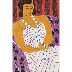 Carte postale Matisse - Dame à la robe blanche