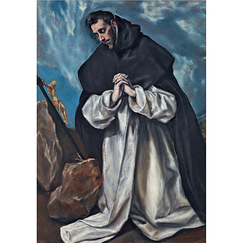 El Greco Postcard - Saint Dominique praying