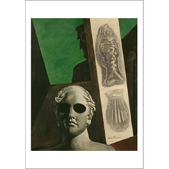 Postcard Chirico - Portrait of Guillaume Apollinaire