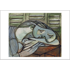 Postcard Picasso - Sleeping Woman with Shutters