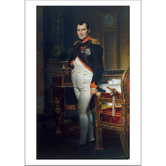 Carte postale David - Napoléon dans son cabinet de travail aux Tuileries