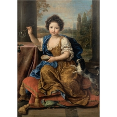 Postcard Mignard - Presumed Portrait of Louise Marie-Anne de Bourbon