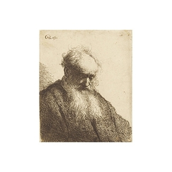 Postcard "Vieillard à longue barbe blanche et à tête chauve"