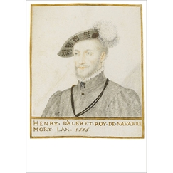 Postcard Bellange - Portrait of Henri d'Albret, King of Navarre