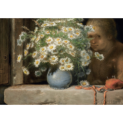 Millet Postcard - The Bouquet of Daisies