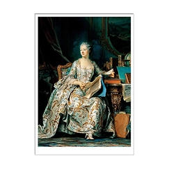 Carte postale "Portrait en pied de la marquise de Pompadour"