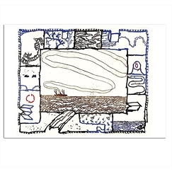 Carte postale "Le pinceau voyageur"