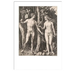 Postcard Dürer - Adam and Eve