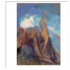 Postcard Redon - The Birth of Venus (detail)
