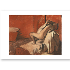 Carte postale "Après le bain (Femme s'essuyant)"