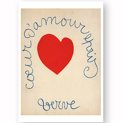 Postcard "Cœur d'amour épris"