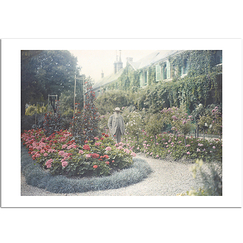 Carte postale "Claude Monet devant sa maison à Giverny"