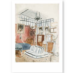 Postcard Delacroix - Interior (Study for the Appartment)