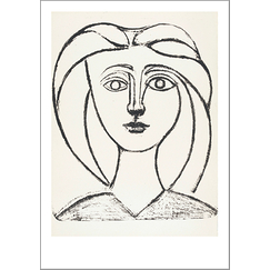 Postcard Picasso - Long-Haired Young Girl