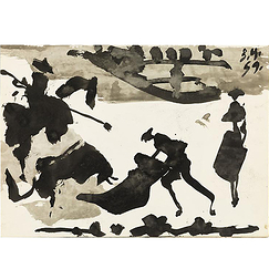 Carte postale "Picasso - Corrida: passe de cape"