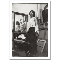 Carte postale "Modèle retirant sa blouse dans l'atelier parisien de Bonnard"