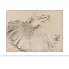 Postcard Degas - Seated Dancer in Profile 