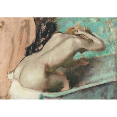 Postcard Degas - Woman Seated on the Edge of the Bath Sponging her Neck (detail) 