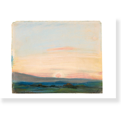 Postcard Delacroix - Vast Plain Against the Sky at Sunset