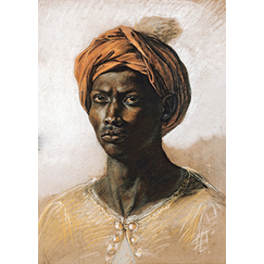 Carte postale "Delacroix - Homme au turban"