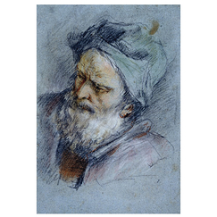 Postcard "Ricci - Head of an old man"