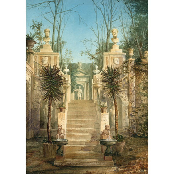 Carte postale "Varcollier - Jardin de la Villa Campana"