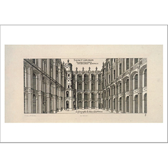 Postcard Hamon - View of the Castle of Saint-Germain-en-Laye, The Yard