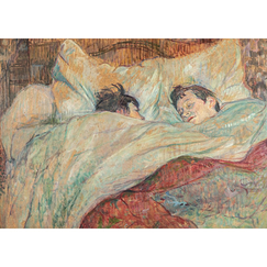 Carte postale Toulouse Lautrec - Dans le lit