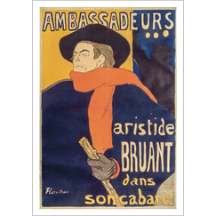 Carte postale Toulouse Lautrec - Aristide Bruant