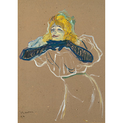 Carte postale Toulouse Lautrec - Yvette Guilbert