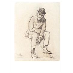 Toulouse Lautrec Postcard - Portrait of G. Dennery
