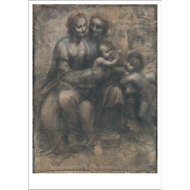 Carte postale Vinci - Sainte Anne, la Vierge, l'Enfant Jésus et saint Jean Baptiste