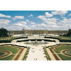 Carte postale "Château de Versailles - Vue perspective prise des parterres de Latone"