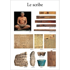 Postcard "Les attributs du scribe"