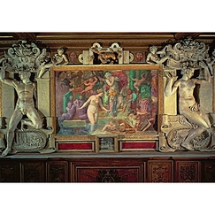 Carte postale "Grands appartements du château de Fontainebleau - Galerie François 1er"